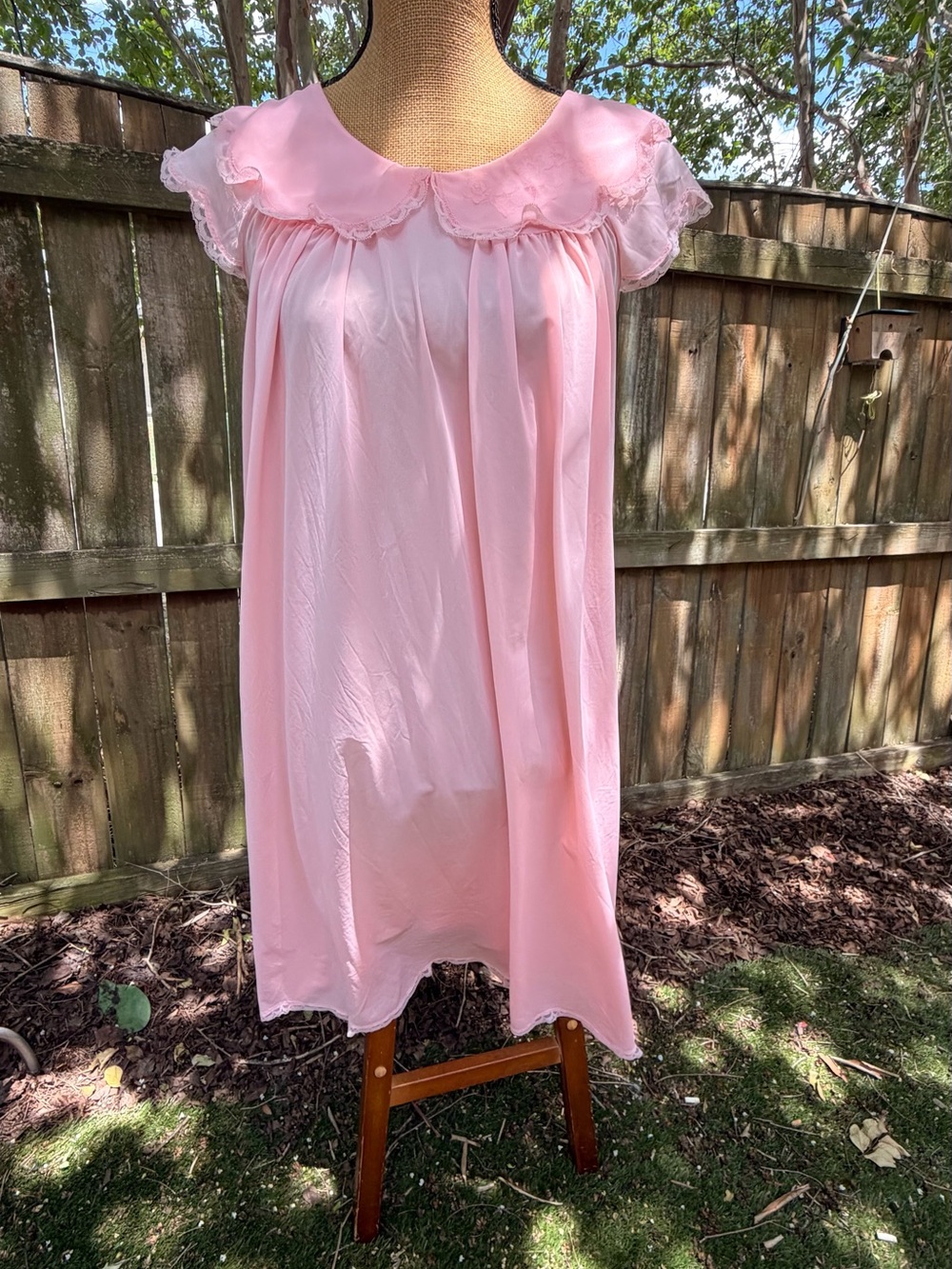 Vintage Shadowline Pink Nylon Nightgown | Slip Dress | Circa 1980s